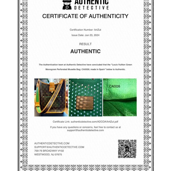 Louis Vuitton Green Perforated Musette Shoulder Bag - Picture 4 of 16